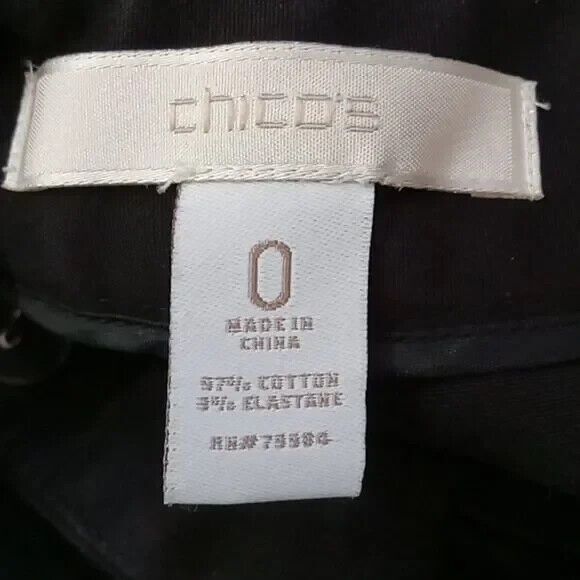 Chico's pants women's size 0 (size 4) black cropped - Picture 13 of 13